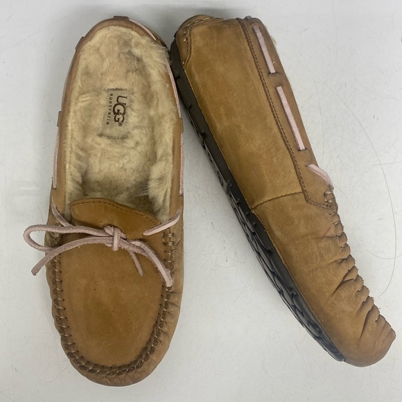 UGG Dakota Tan Suede Slippers Size 8 - Picture 1 of 17